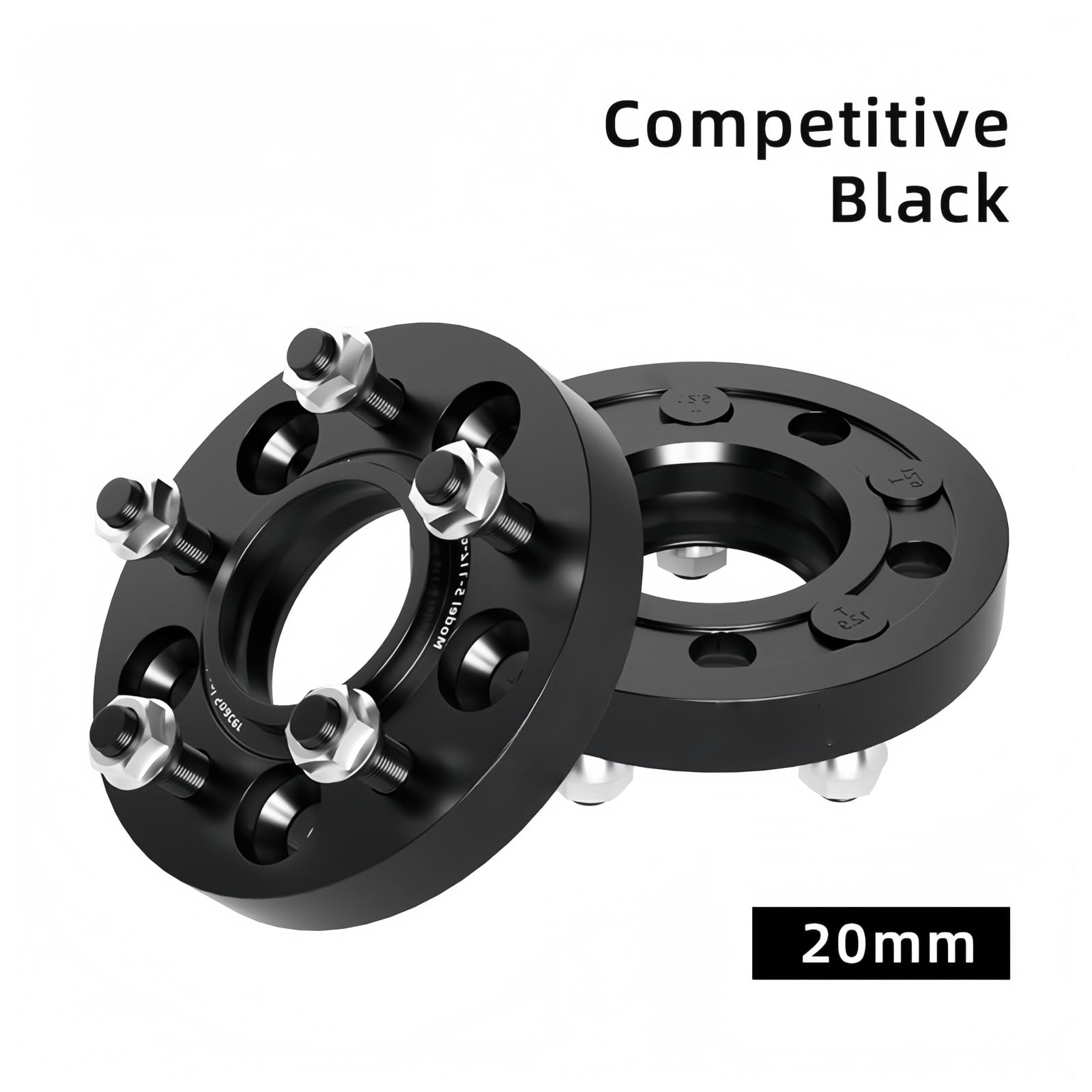 Moyeu 5x108 CB 63.4 M12 x 1.5 pour entretoise de roue forgée noire centrale pour plaque bride Type F pour Jaguar Entretoises de roue