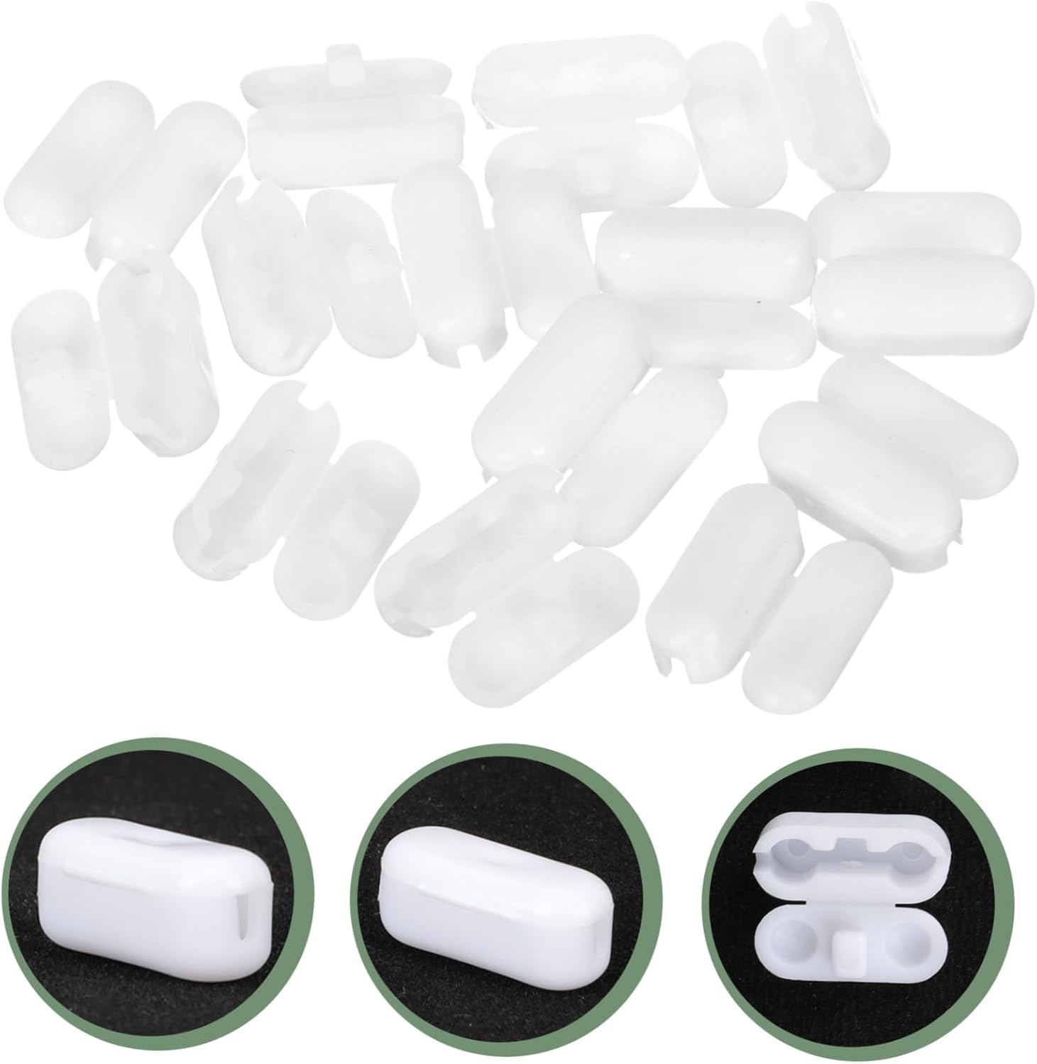 Cabilock 100pcs Vertical Roller Blind Beaded Chain Connectors Pull Cord Clips for Roman and Vertical Blinds Easy Design