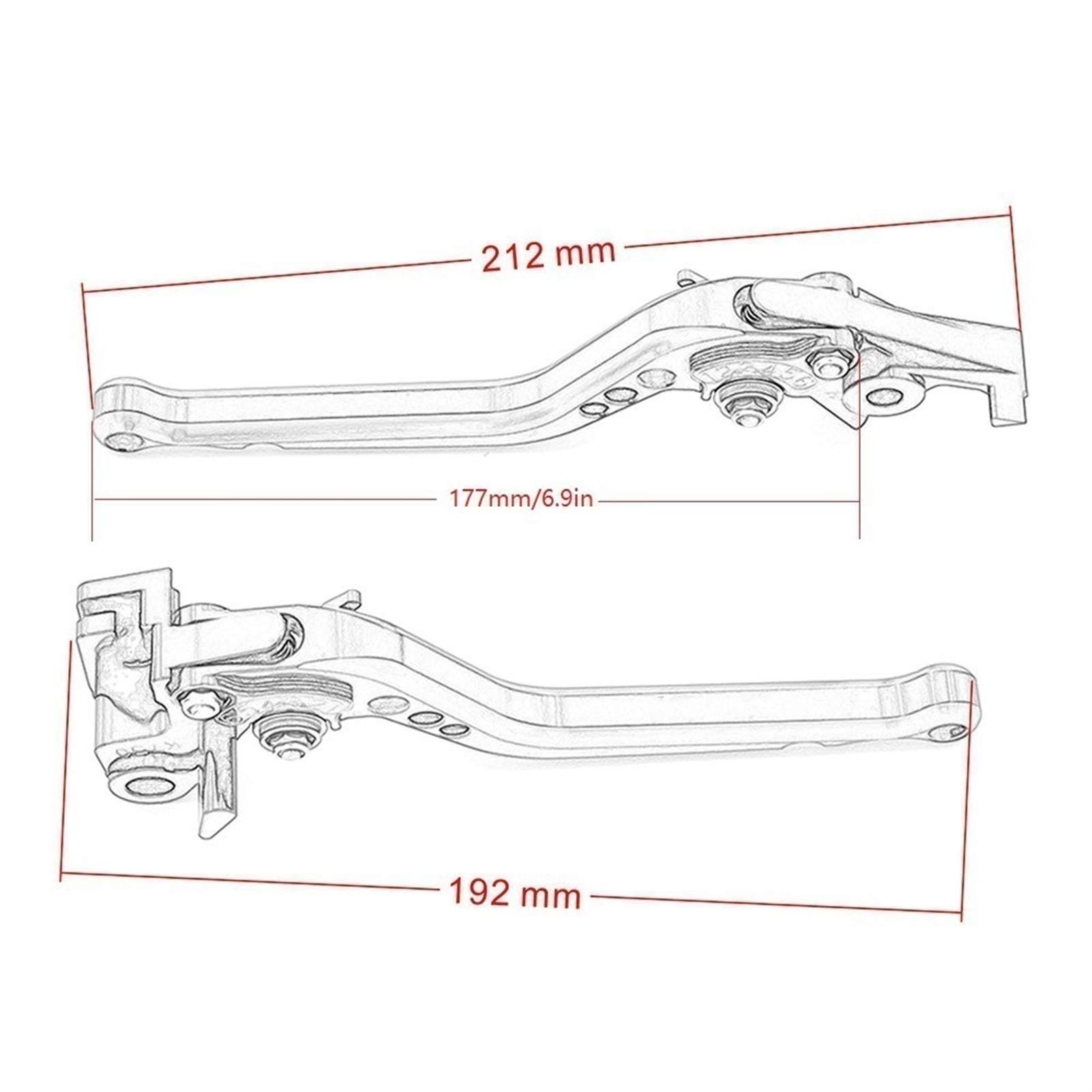 Leva Della Frizione Del Freno Regolabile Per Moto CNC Per DUCATI Monster 696 2008-2014 796 Monster 2010-2015 Monster 659 2013-2014 Leva Della Frizione Del Freno (Colore : Oro)