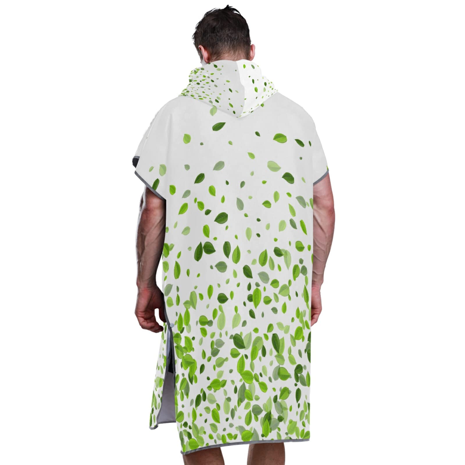 Poncho de surf avec capuche et poche, séchage rapide, en microfibre, pour bain, plage, extérieur