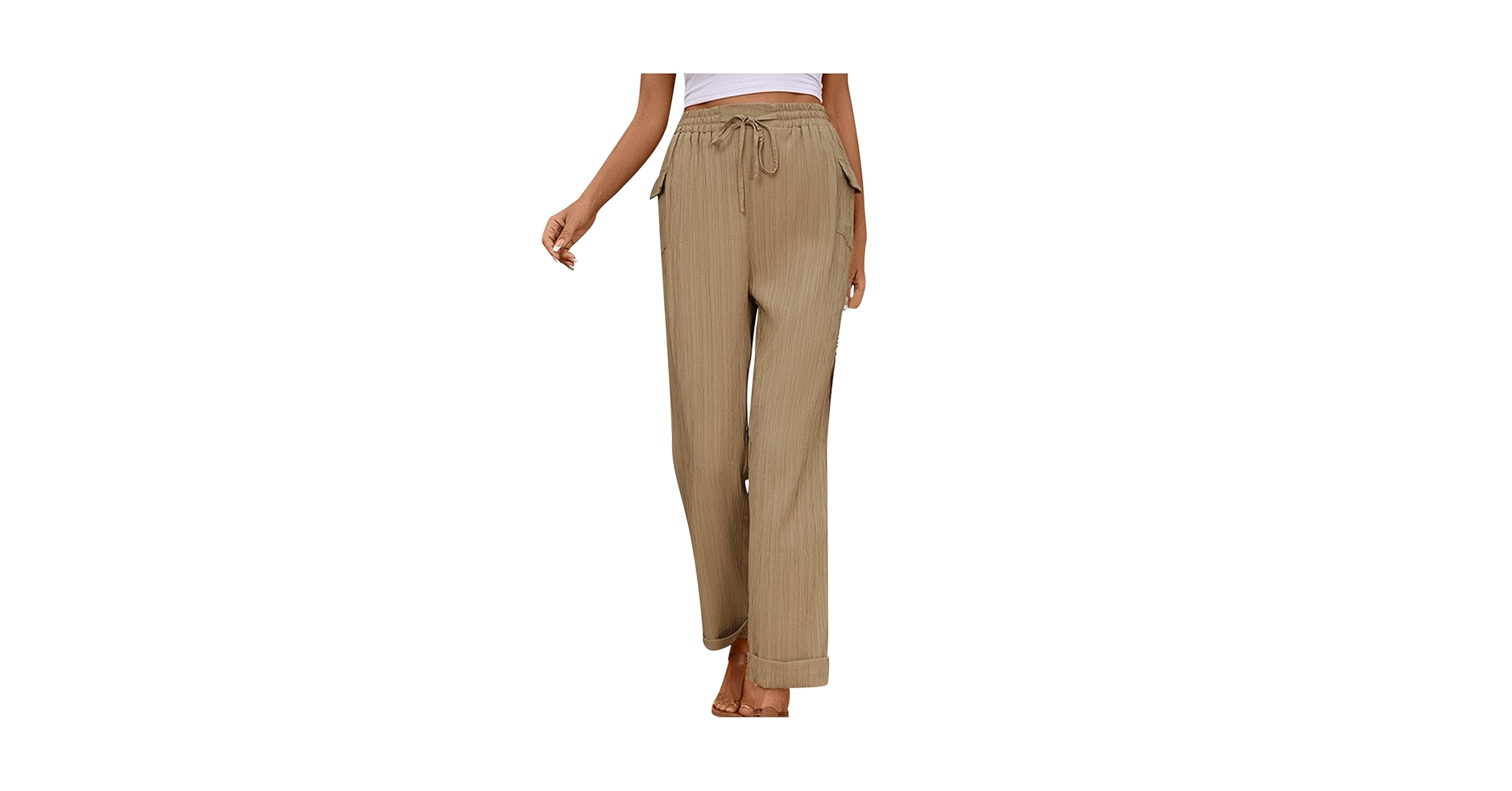 Amazon.com: Uillui Pleated Pants for Women Lounge Wide Leg