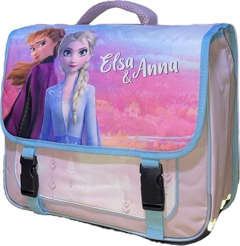Schulranzen Lizenzprodukt – Hochwertige Qualität in 38 cm – Maße: Höhe 33 cm, Breite 38 cm, Tiefe 14 cm – Schulranzen mit Reflektoren, Schulranzen Frozen, 38 Cm