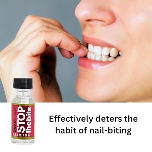 Miniatura 5 de Onyx Professional "Stop The Bite" Esmalte disuasorio para morder uñas 0.5 onzas líquidas  Ayuda a que las uñas crezcan y se puede utilizar como capa