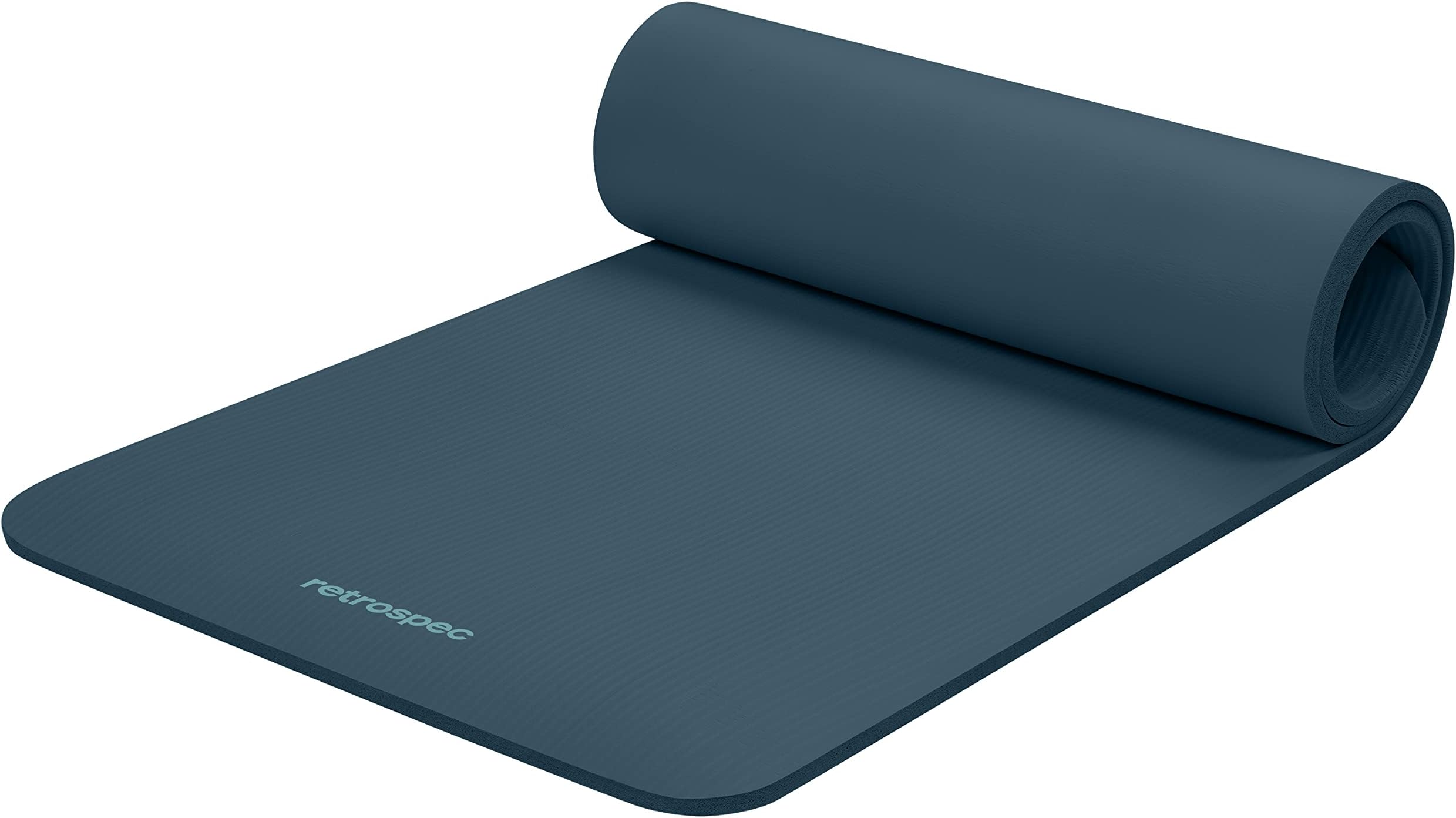 Retrospec Solana Yoga Mat 1/2" Thick with Nylon Strap for Men and Women, Non-Slip Exercise Mat for Yoga, Pilates, Stretching, Floor, Fitness, Workout