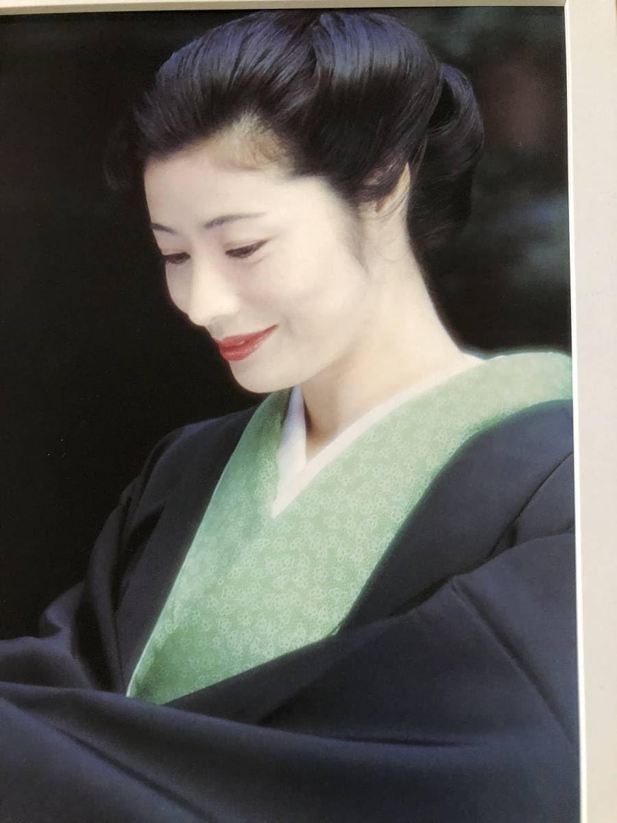 Amazon.co.jp: kj 額装品 寺島純子 篠山紀信 グラビア 和服 和装 貴重