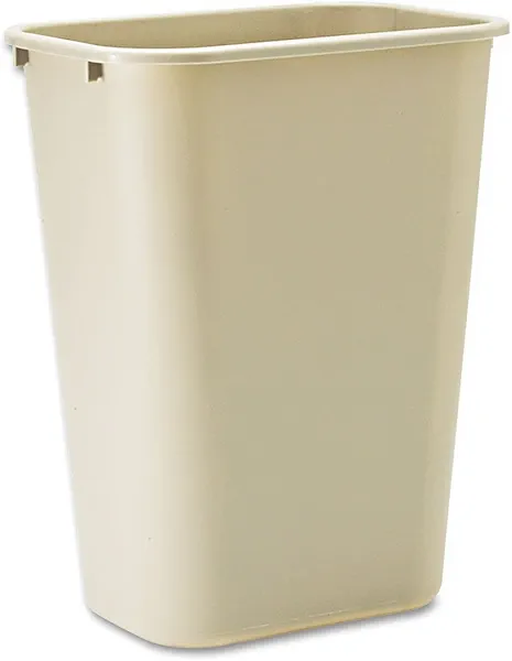 Rubbermaid RCP295700BG 10.25 Gallon Swing-Lid Plastic Wastebasket, Black, 1 Each