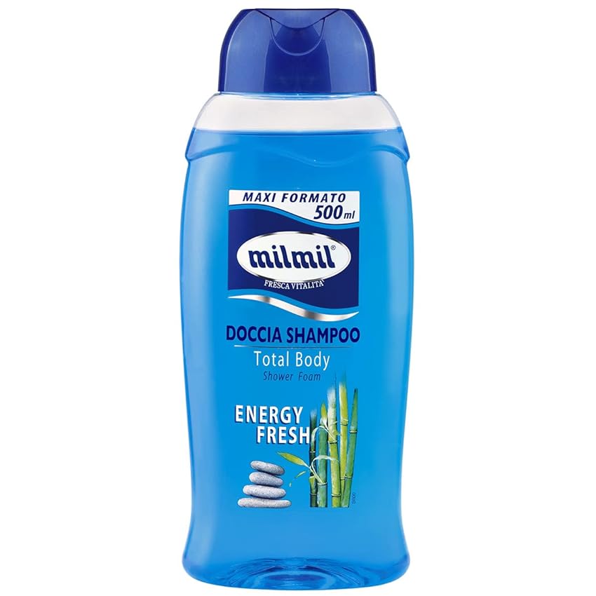 Immagine del prodotto Milmil Doccia Shampoo Total Body, Fragranza Energy Fresh, Maxi Formato - 500 ML