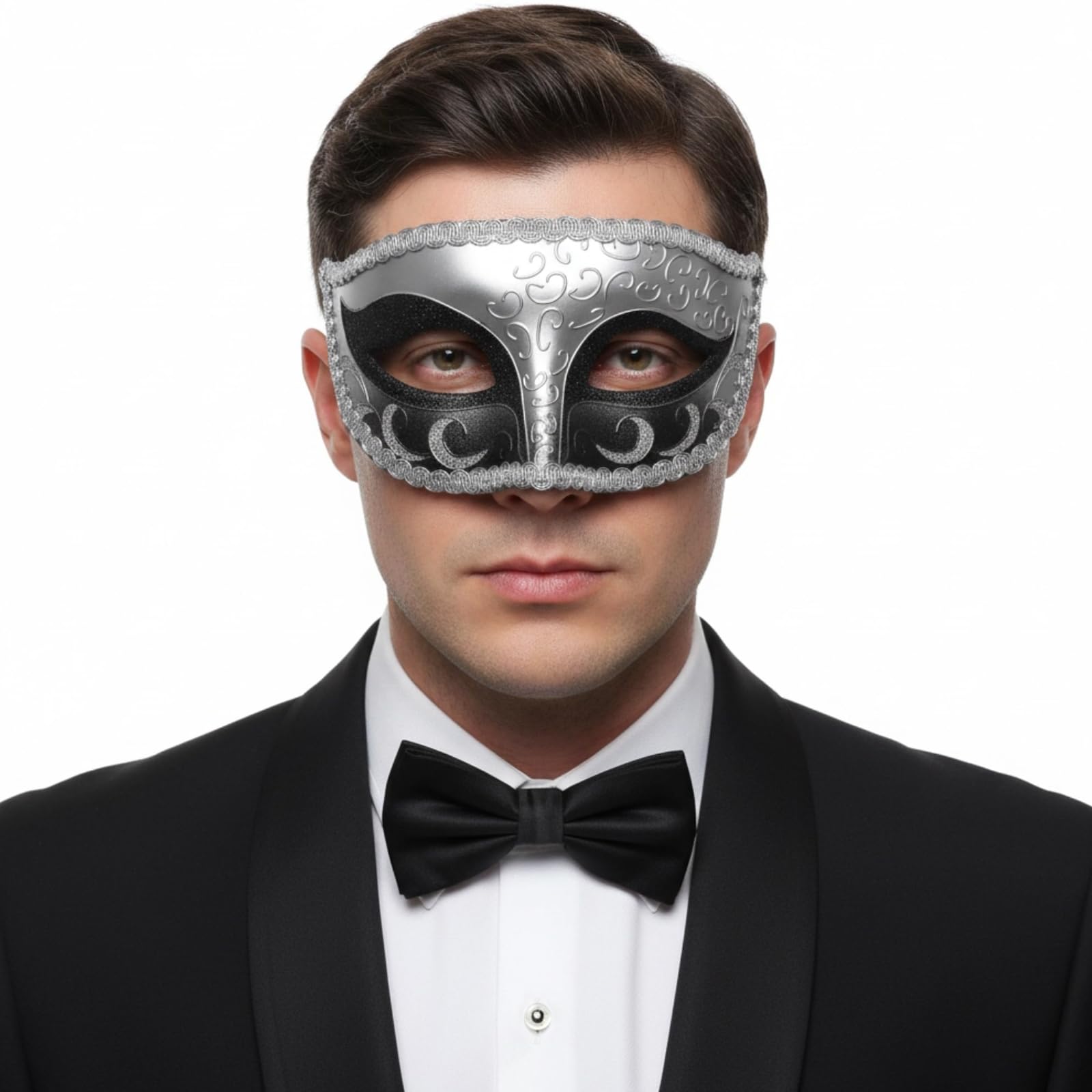 Erythem Masquerade Mask for Men, Venetian Style Masquerade Ball Mask for Halloween Costume Party Mardi Gras