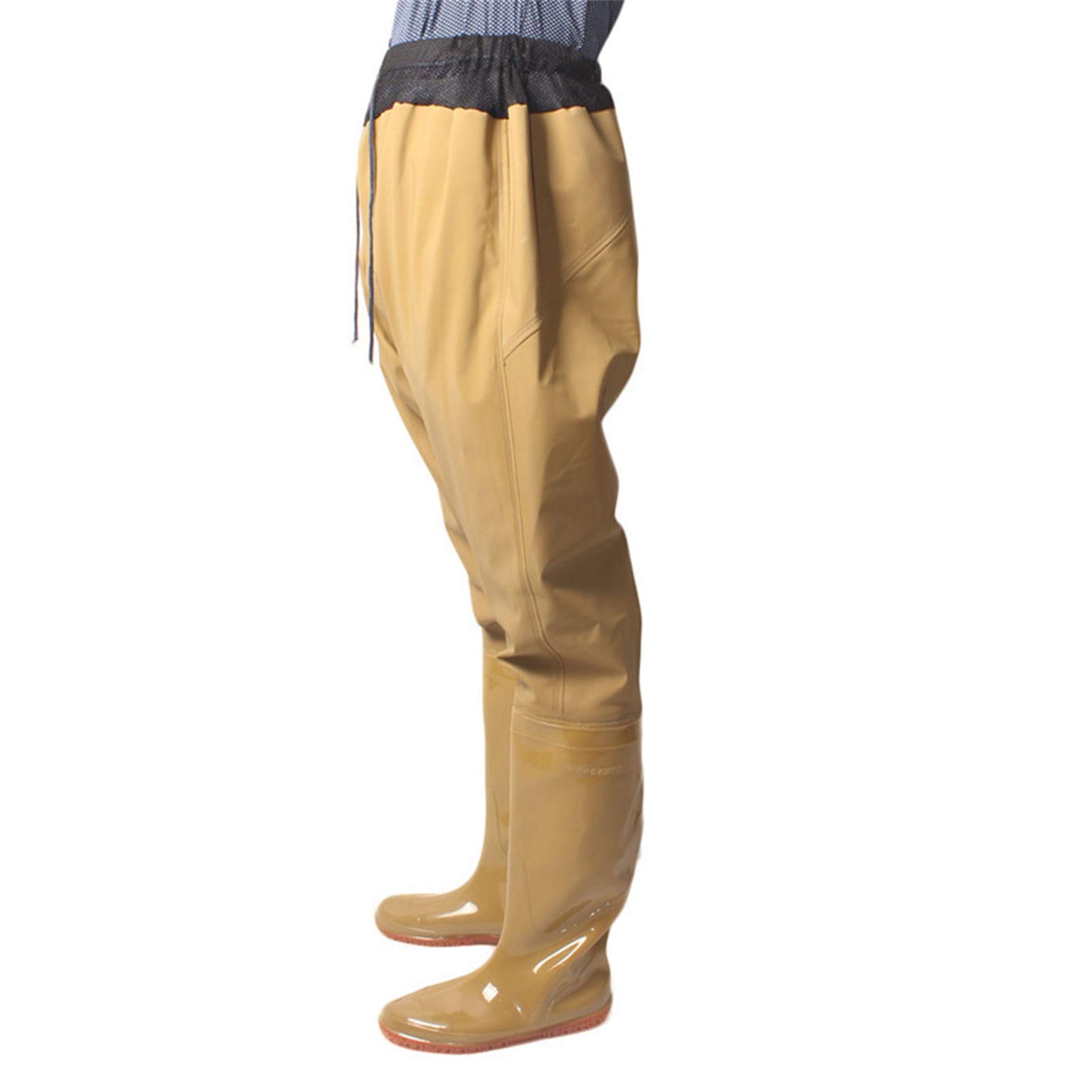 Watastiefs Anglerohose da Uomo con Vita Incavar, Stivali in Gomma Impermeabile Ultra Leggera Stivali da Pesca All'aperto Wattaks + Scarpe da Boot Soft E Antiscivolo in PVC