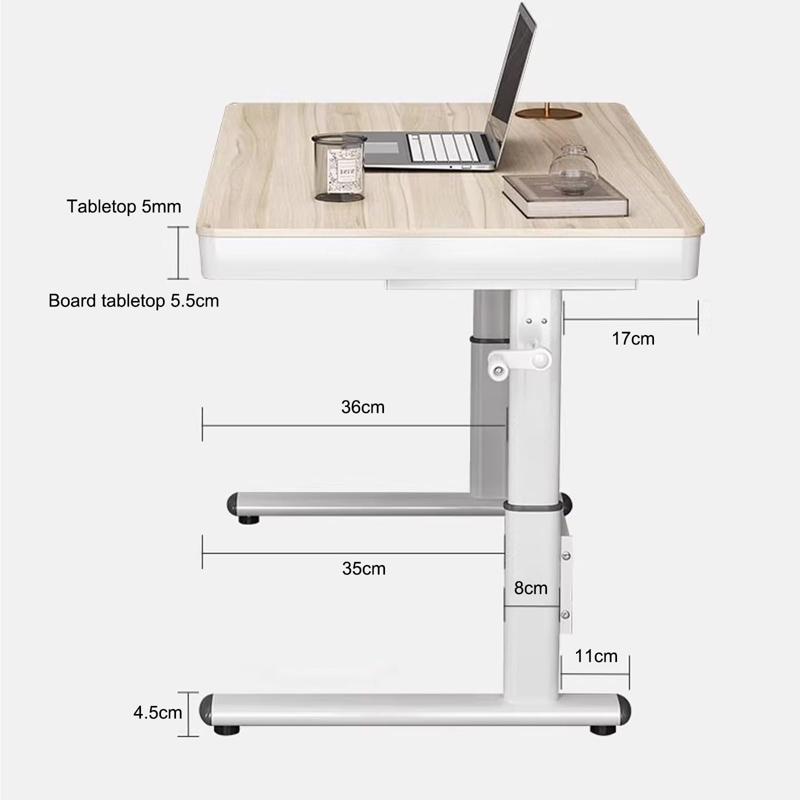 Scrivania regolabile in altezza con cassetto tavolo da studio in legno massello manovella Escritorio Mobili per casa ufficio postazione di lavoro ergonomica per un migliore comfort e produttività