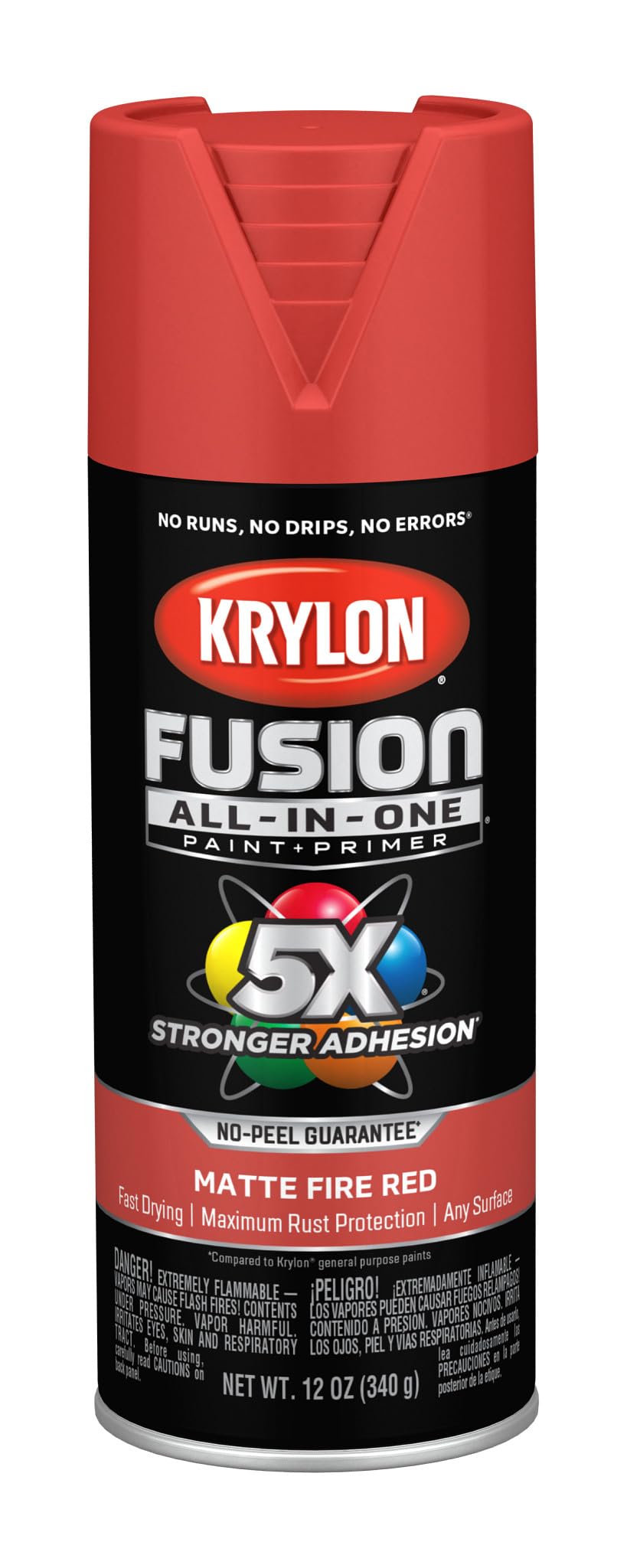 Krylon Fusion All-In-One 12 Oz. Matte Spray Paint, Fire Red - 1 Each