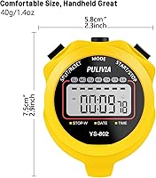 Vista 4 de Stopwatch Timer Lap Split Digital Stopwatch with Clock Calendar Alarm, Large Display Stop Watch for Sports Kids Coaches Swimming Running