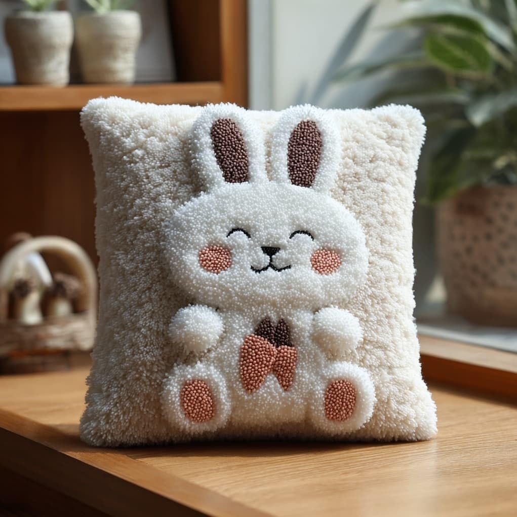 WallustrioaW DIY Latch Hook Kits for Adults,A Cheerful Rabbit