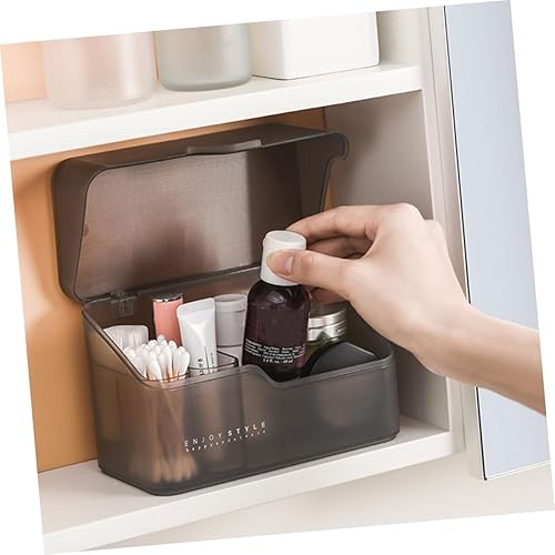 Miniatura 9 de Caja de almacenamiento cosmética Organizador de maquillaje Estante de almacenamiento Caja de escritorio Soporte de plástico