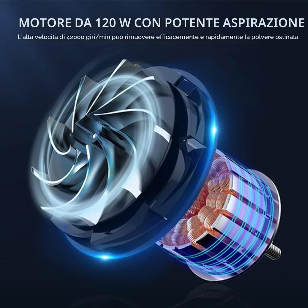 Aspirabriciole Senza Fili, 9000Pa Ricaricabile Portatile Leggero Mini Aspirapolvere, USB Auto Aspirapolvere Alta Potenza Aspirazione, Pulizia per Capelli, Auto, Casa, Ufficio, Cucina