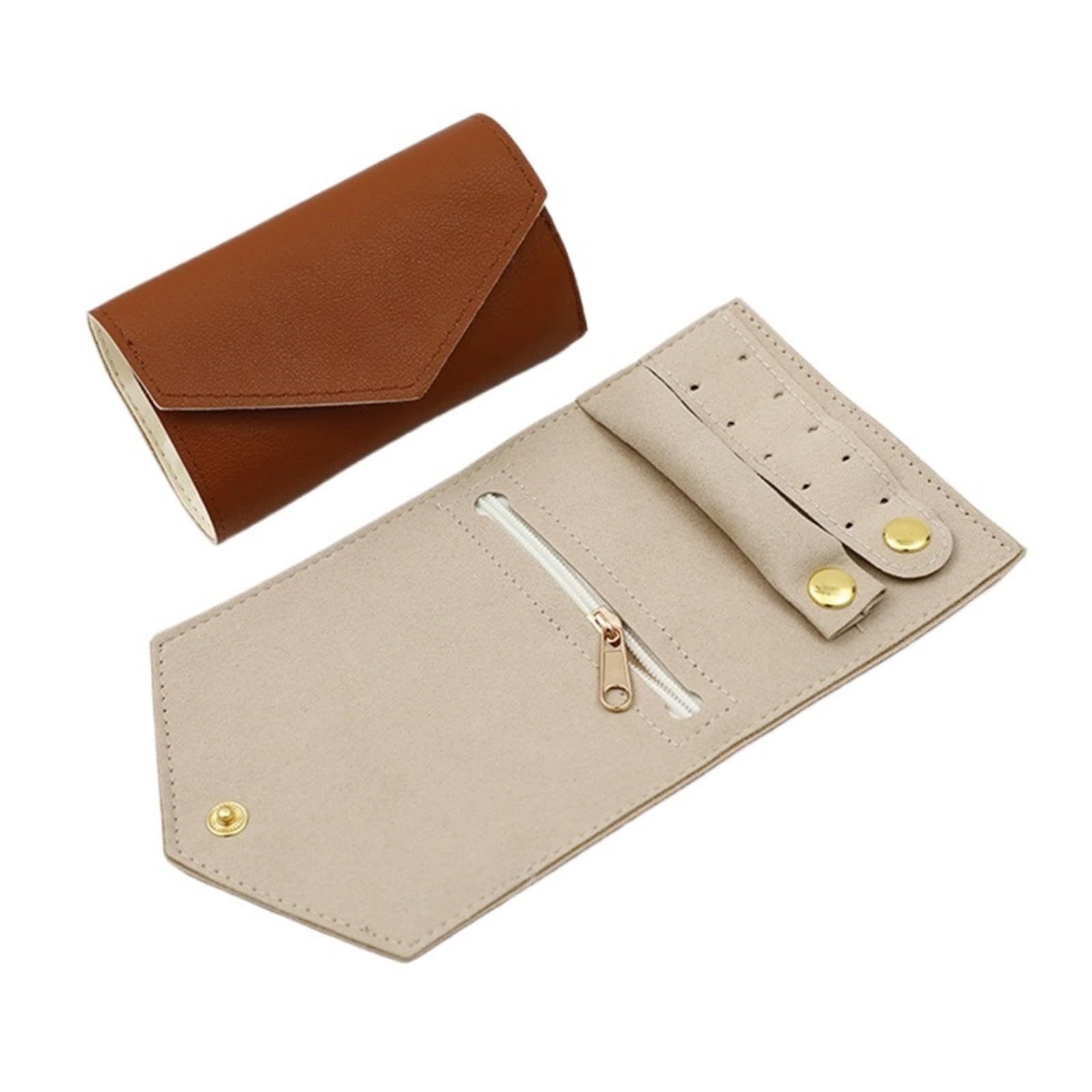 RRYPBOVG Jewelry Storage Bag 2pcs Jewelry Organizer Roll Up Bag Case Travel Portable Bracelet Ring Necklaces Earring Display Pouch Storage