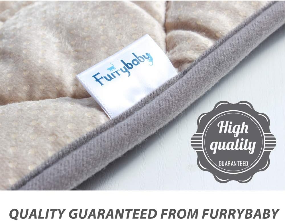 furrybaby Dog Bed Mat Soft Crate Mat with Anti-Slip Bottom Machine Washable Pet Mattress for Dog Sleeping (M 30x19'', Sliver Grey Mat) : Pet Supplies
