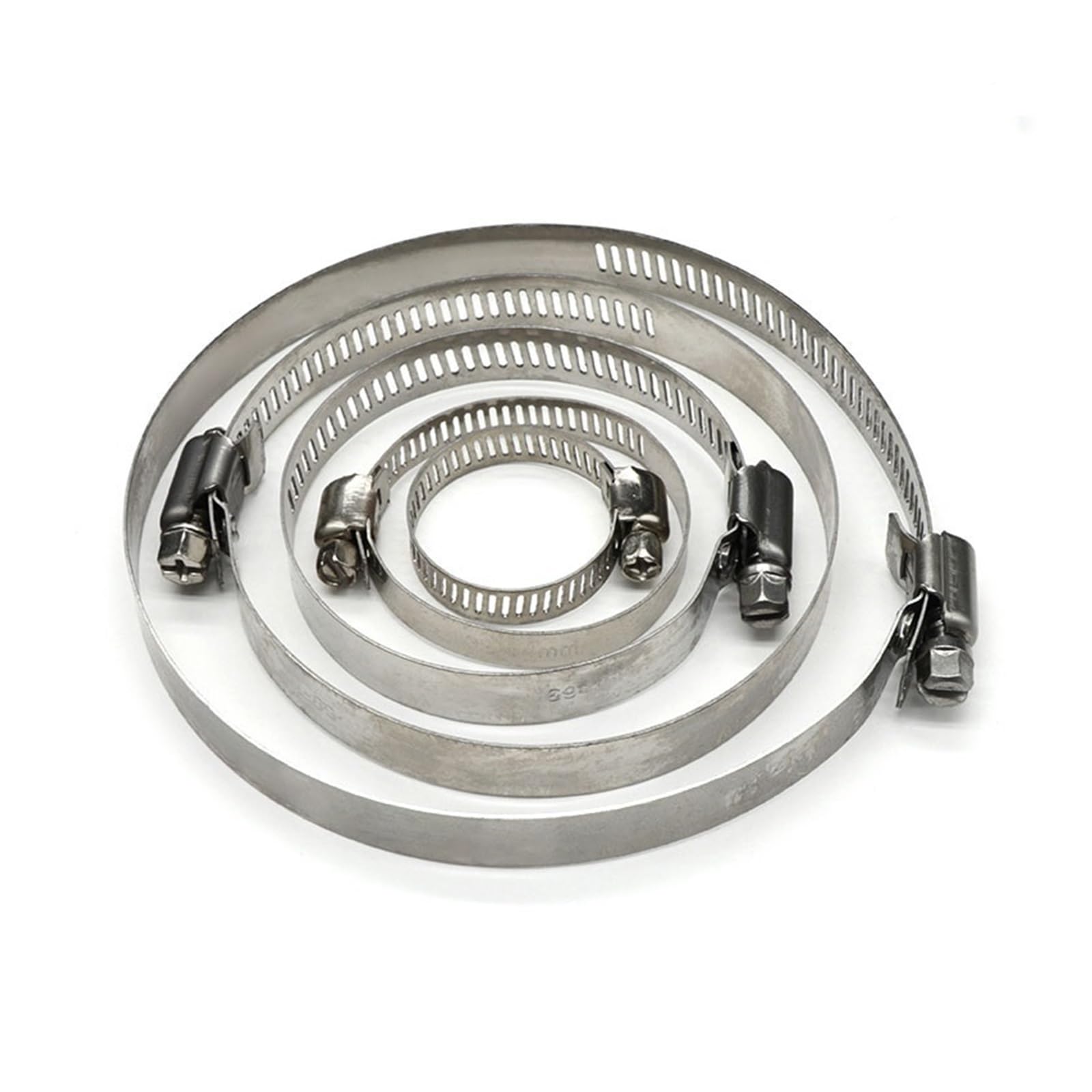 Pipe clamp 2 PCS 8mm to 120mm Stainless Steel Drive Hose Clamps Adjustable Tri Gear Worm Fuel Tube Water Pipe Fixed Clip(Diameter 76-92mm)