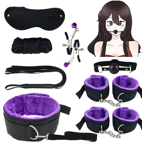 Bed Bondage Restraint Kit for Couples Under King Bed Straps Restraints for Adult Couples Queen Size Bed Adjustable Leg Spreader Bar Adult Play Bed Ties Restraints Sex Set Handcuff Toys Women Sweater