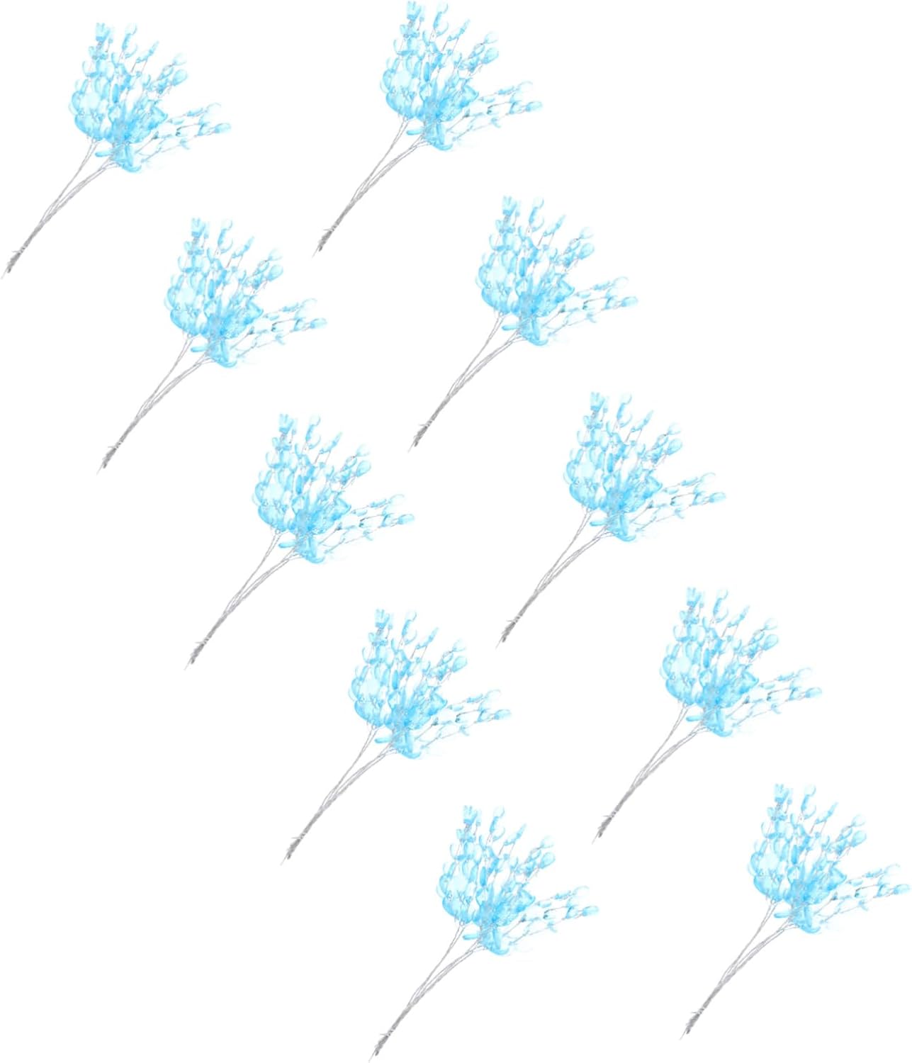 50pcs Decorative Water Drop Christmas Tree Branches Realistic Simulated Decor for Holiday Wreaths and Home Decoration Safe and Adornments
