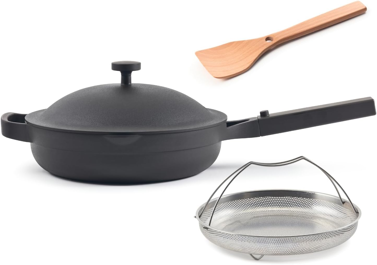 Our Place Always Pan 2.0 | 10.5" Ceramic Pan with Modular Lid, Steamer Basket & Spatula | Patented 10-in-1 Nonstick, Non-Toxic Cookware Made Without PFAS | Induction & Oven-Safe up to 450°F | Char