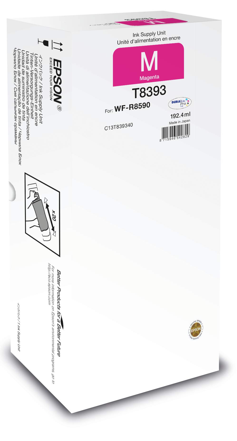 Epson C13T839340 passend für WFR8590DTWF Tinte Magenta 192,4ml