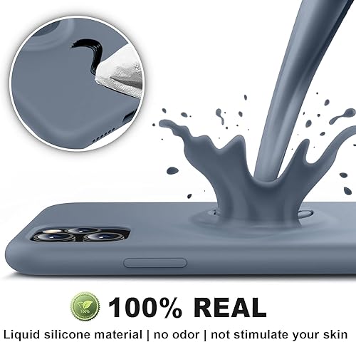 Miniatura 3 de Thomo Funda para iPhone 11 Pro Max [soporte de anillo de silicona líquida] [forro de microfibra antiarañazos], funda protectora de cuerpo completo