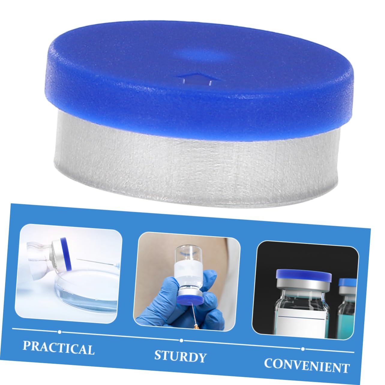 KICHOUSE 100pcs Top Lid Replacement Bottle Caps for Traveling Regular Mouth Jar Lids