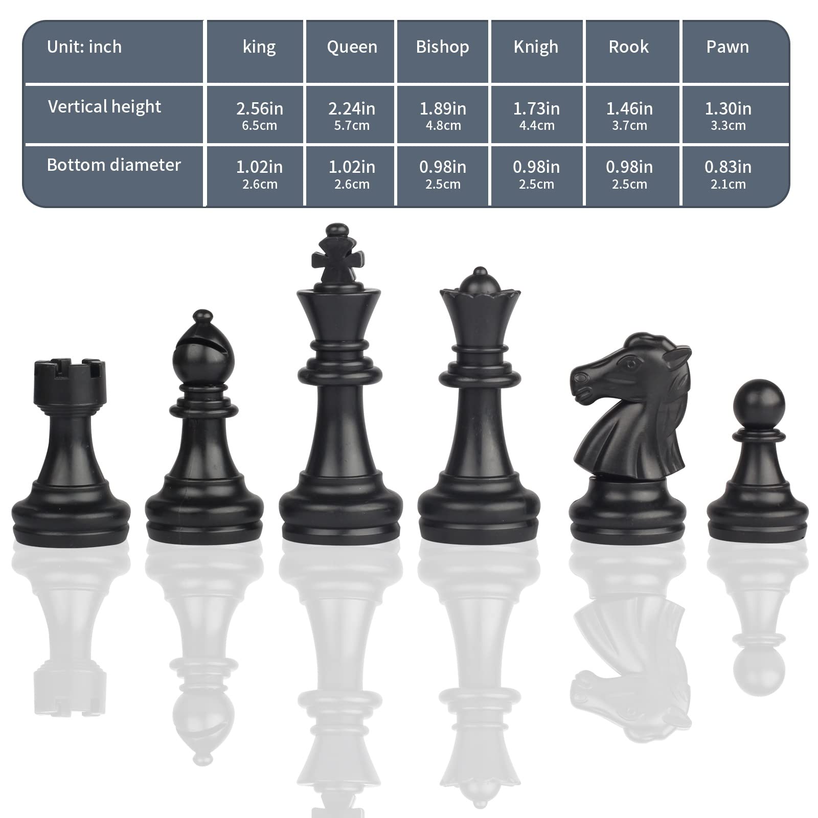 Andux Zusammenklappbares Magnetisches Schach-Reisebrettspiel GJXQ-04 (L)