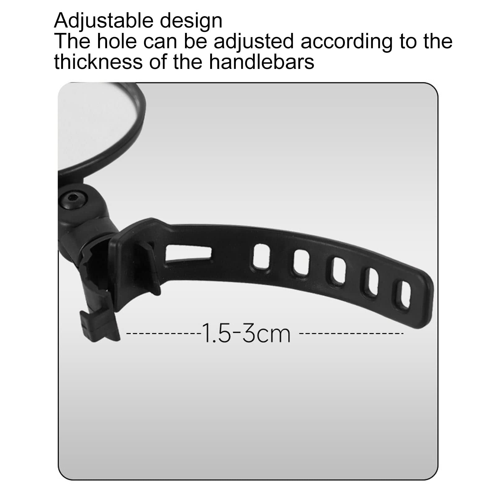 2PCS Rower Cofel View Lusterka 8 Cm, Regulowany Szeroki Kąt Okrągły Skutera Lusterka Wsteczna Universal do Roweru na Wózku Inwalidzkim, Lusterka Wózka Inwalidzkiego, Lusterka