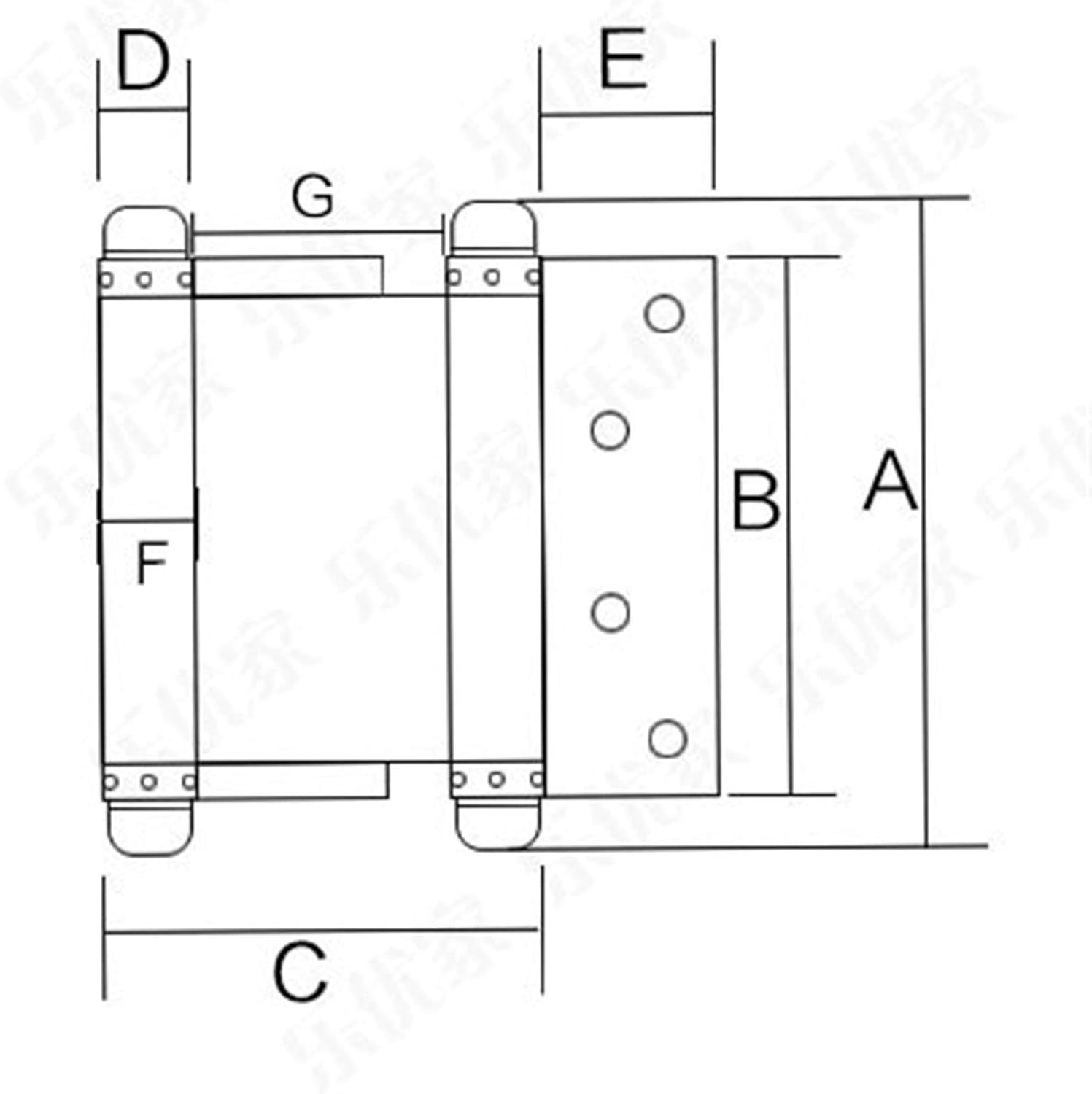 Hinge, Double Open Spring 3 Inch/4 Inch/5 Inch Hinge Stainless Steel Two-Way Free Gate Guard Rail Special Hinge Stainless Steel Hardware Accessories(2pcs 3 inches)