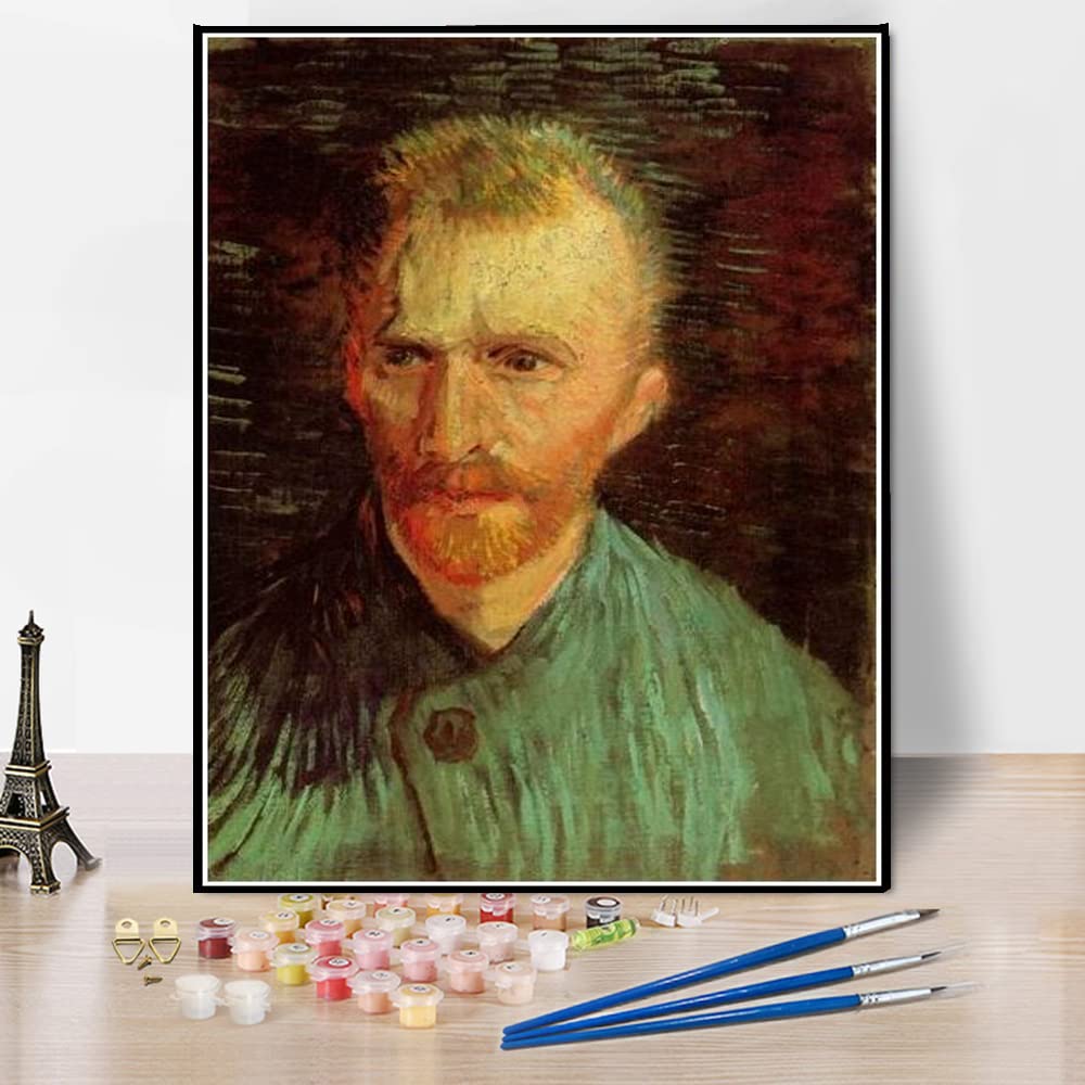 Kit Dipingi Con Numeri Van Gogh - Tela 20x30cm Con Colori Acrilici Per Adulti E Bambini