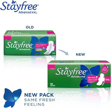 Stayfree Advanced Ultra-Comfort Napkins with Wings - 28 Pads (Extra Large)