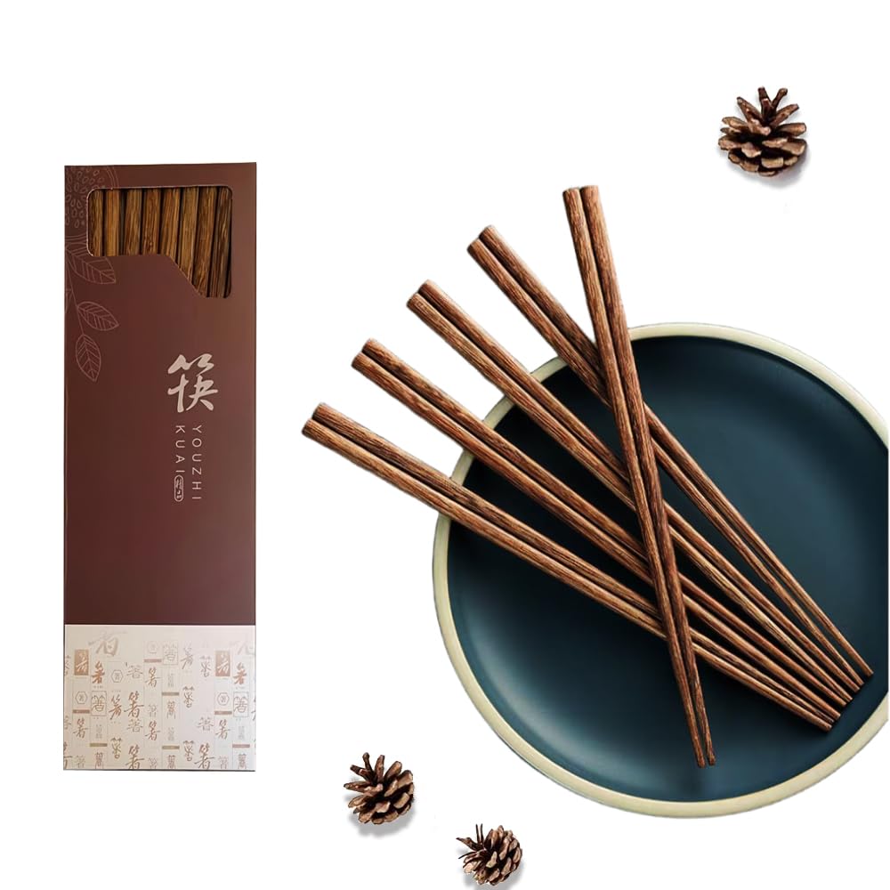 10 Pairs Wooden Chopsticks, Reusable Chop Sticks,9.8 In — Amazon image 8