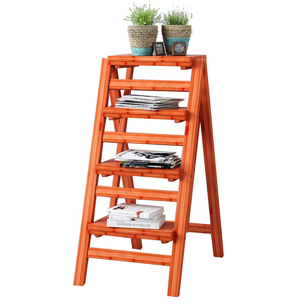 Tabouret d'échelle pliant en bambou multifonction 3 et 4 marches LUNEZY