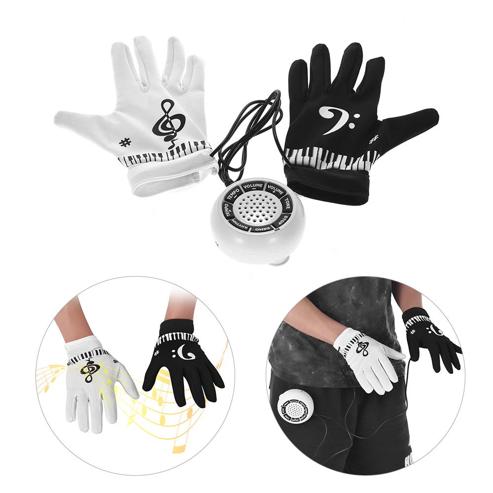 Electronic Hand Piano Gloves with Musical Fingertips Speaker Hand