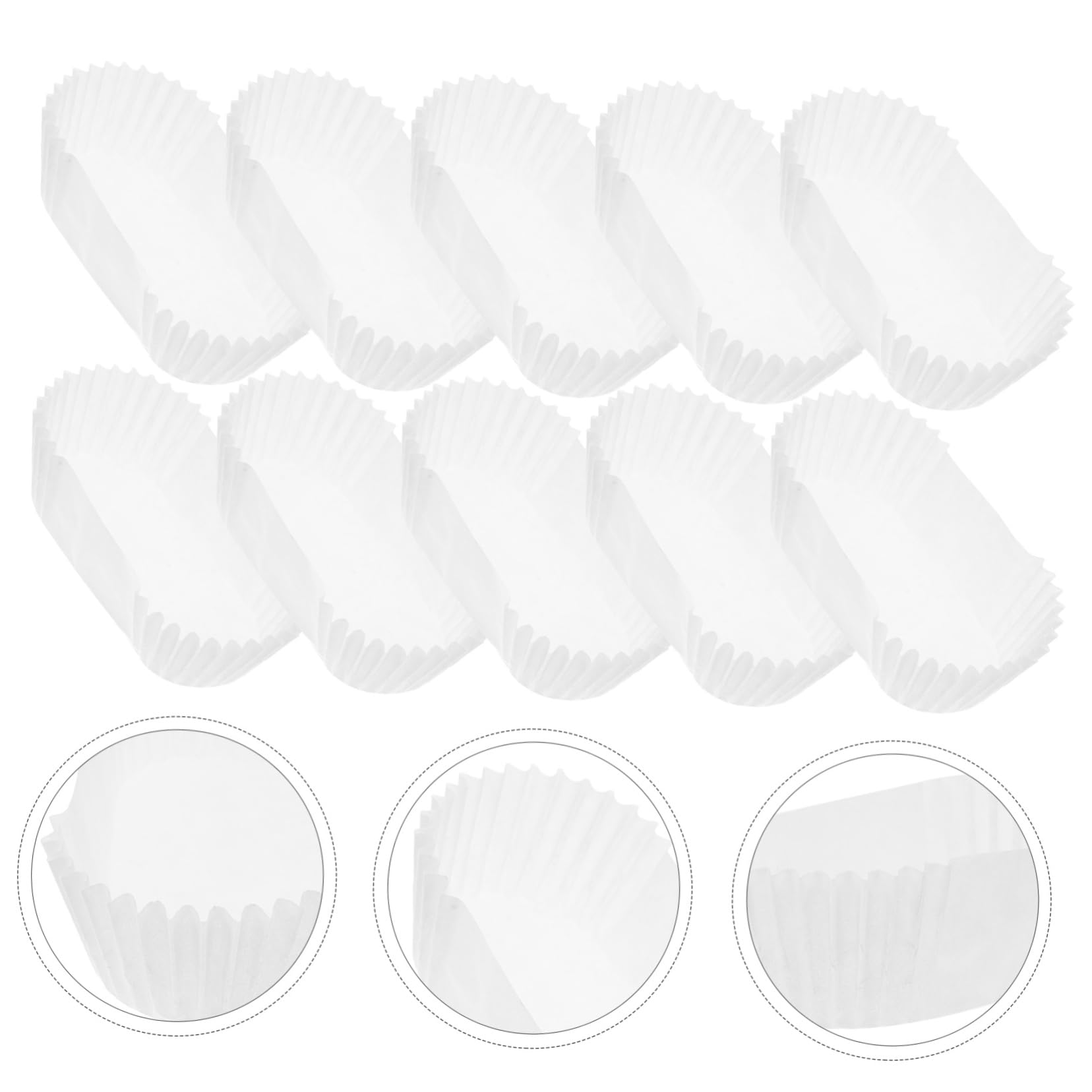 Ciieeo 4 Pièces Gobelet En Papier De Muffins Traiter Les Tasses Moules à Gâteaux Ovales De Gâteaux Gâteau En Papier Moules à Muffins Carrés Bol Tasse à Blanche