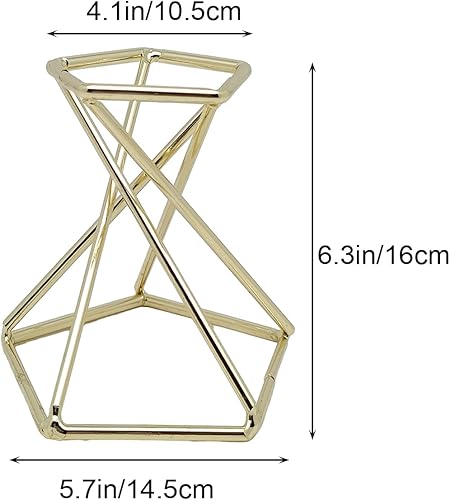 Miniatura 6 de Jarrones dorados para centros de mesa, centro de mesa de boda para recepción, soporte geométrico para flores para el hogar, decoración de oficina de