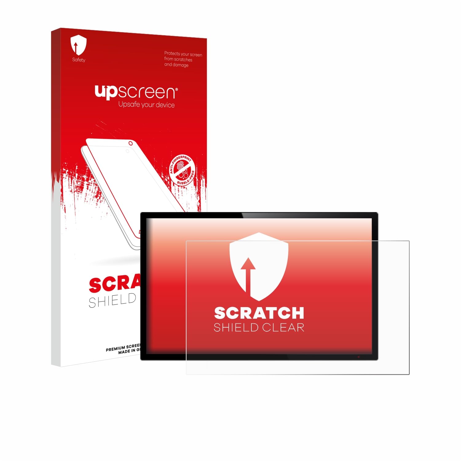 upscreen 23.8" Schutzfolie für 23,8 Zoll Touch-Panel PCs (60.5 cm) [528 x 297 mm, 16:9] – Made in Germany, Kristallklar, Kratzschutz
