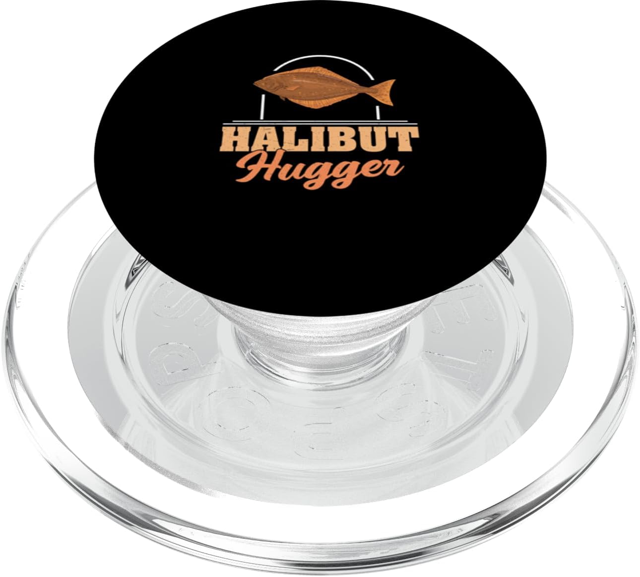 Funny Halibut Hugger For Flounder Fish Lover Halibut Hunters PopSockets MagSafe PopGrip for iPhone
