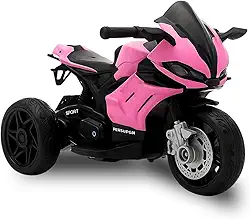 Moto Elétrica Infantil Racing 6V com Luz e Som (Rosa)