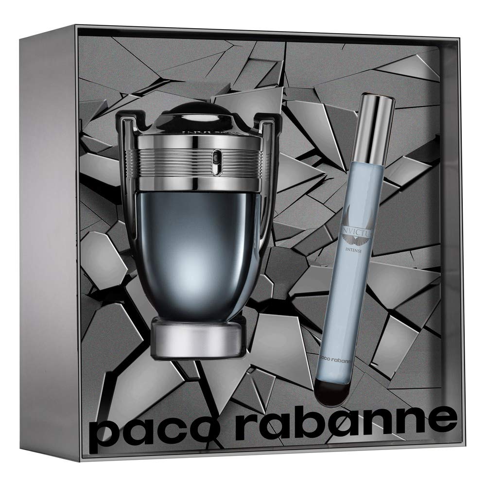 paco rabbane Invictus Intense Eau De Toilette, 50 ml+10 ml Travel Spray Set