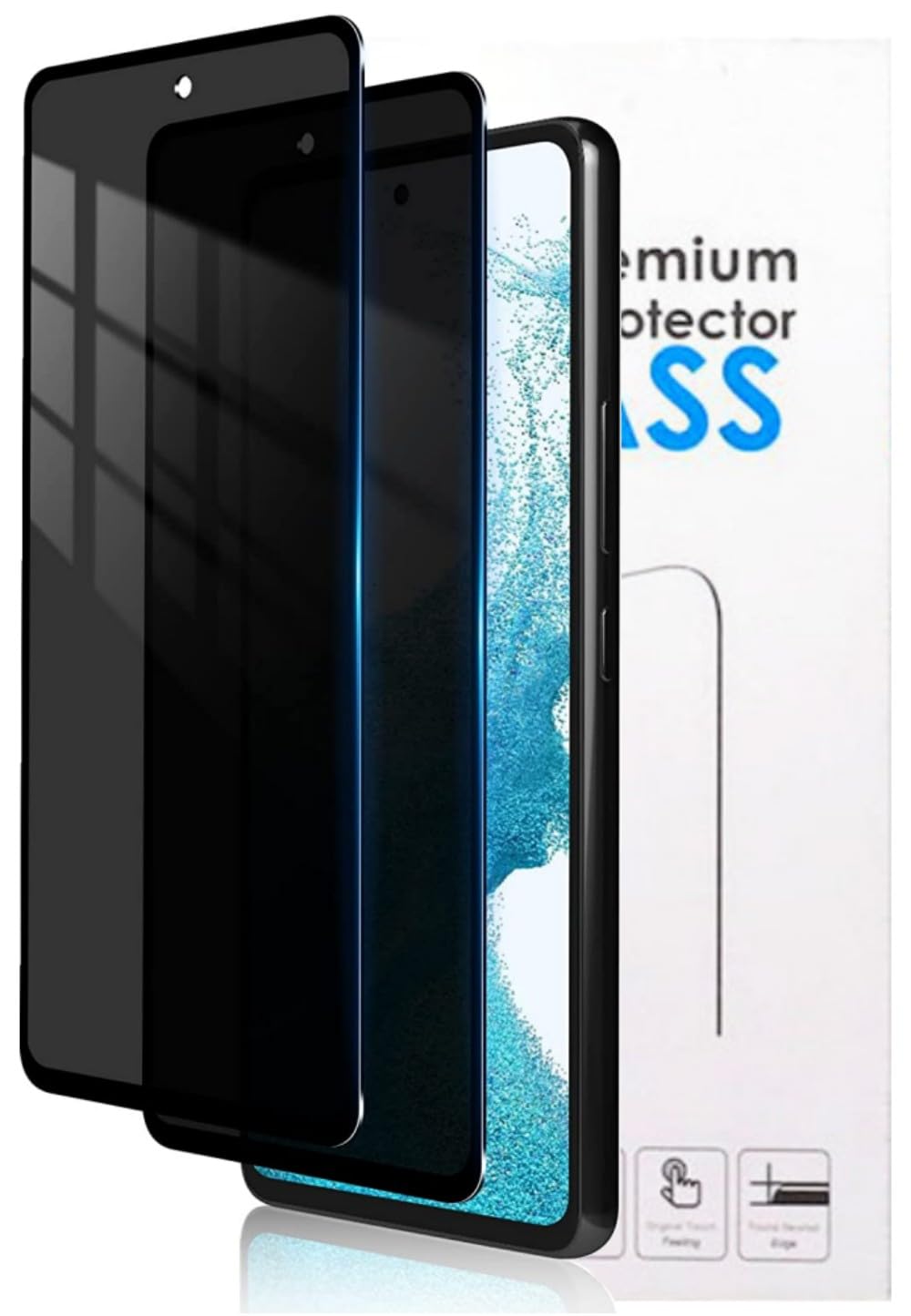 【覗き見防止 2枚セット】Galaxy A54 5G 用 ガラスフィルム ギャラクシー A54 覗き見防止 左右プライバシー保護 SC-53D/SCG21 液強化ガラス 硬度9H 全面保護 自動吸着 気泡防止 指紋防止 飛散防止 撥水撥油 貼り付け簡単 Galaxy A54 5G 保護フィルム