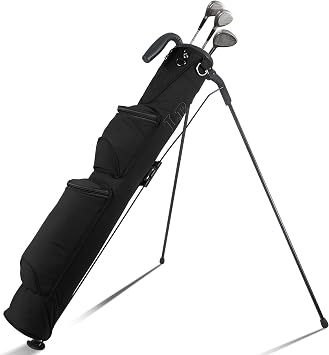 Lightweight Golf Stand Bag, Easy to Carry Small Golf Bag with 2-Way Full-Length Dividers and Pockets, for The Driving Range, Par 3 and Executive Courses