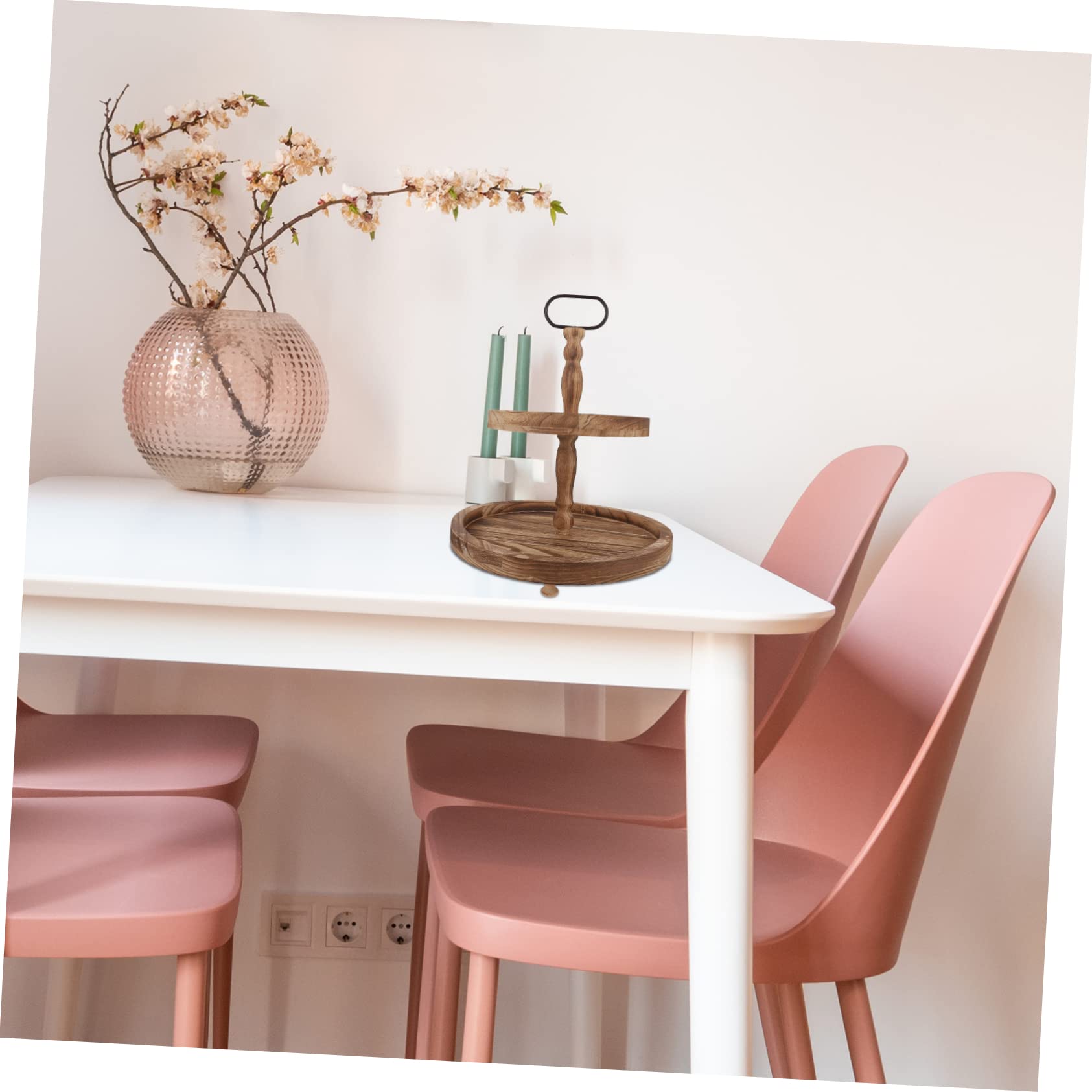 Cabilock Présentoir à Gâteaux Bois à Présentoir à Cupcakes Rustique Support à Cupcakes pour Mariages et Fêtes