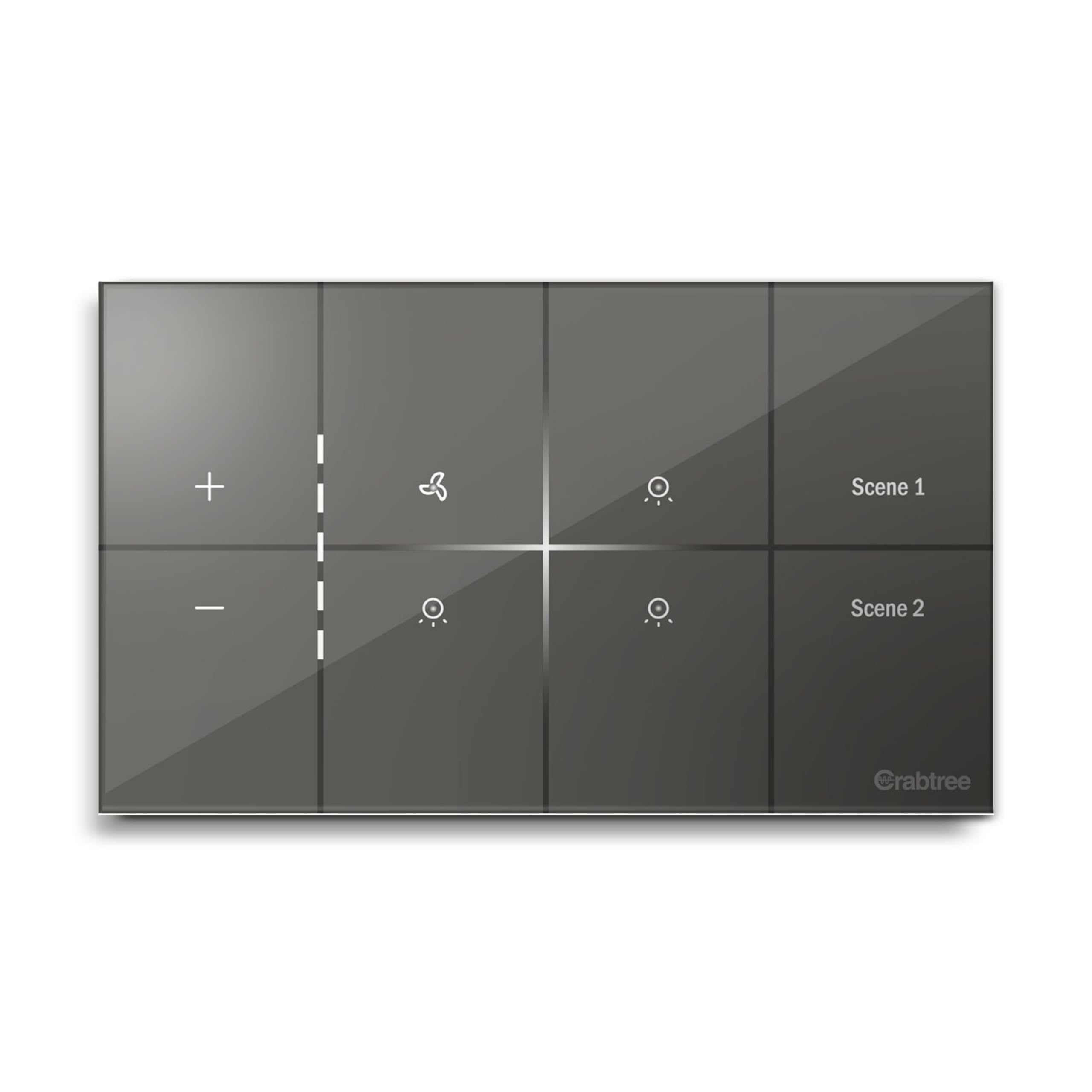 Havells Crabtree iSense Smart Monoblock Touch Panel with1 Fan regulator, 3 ON/OFF switch, 2 Scene (Grey) I Compatible with 4M Gang Box I Mesh connectivity I Compatible with Alexa, Google Home-image-16