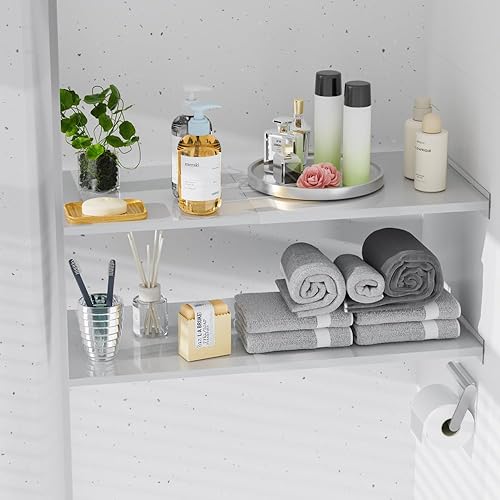 Miniatura 10 de Slideep Estantes de alambre expandibles de acero inoxidable, organizador de gabinete de tensión resistente, sistema organizador de divisor de