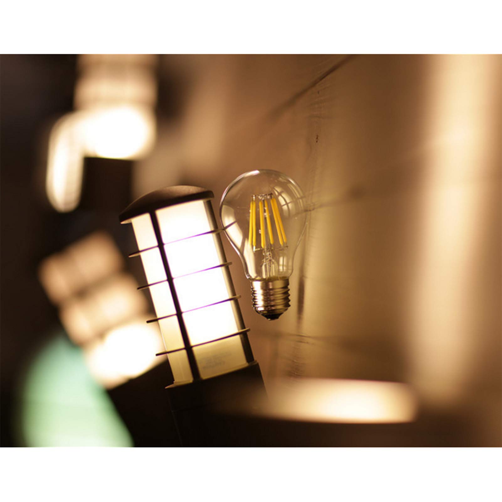 Lampadine a candelabro LED E27 6w G45 Lampadine a filamento LED decorative 360 gradi; Confezione 6 lampadine a risparmio energetico con angolo fascio