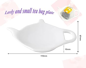 Piatto Porta Bustine Di Tè A Forma Di Teiera in Ceramica Organizer Per Bustine Di Tè Piatto Per Snack A Forma Di Fiore