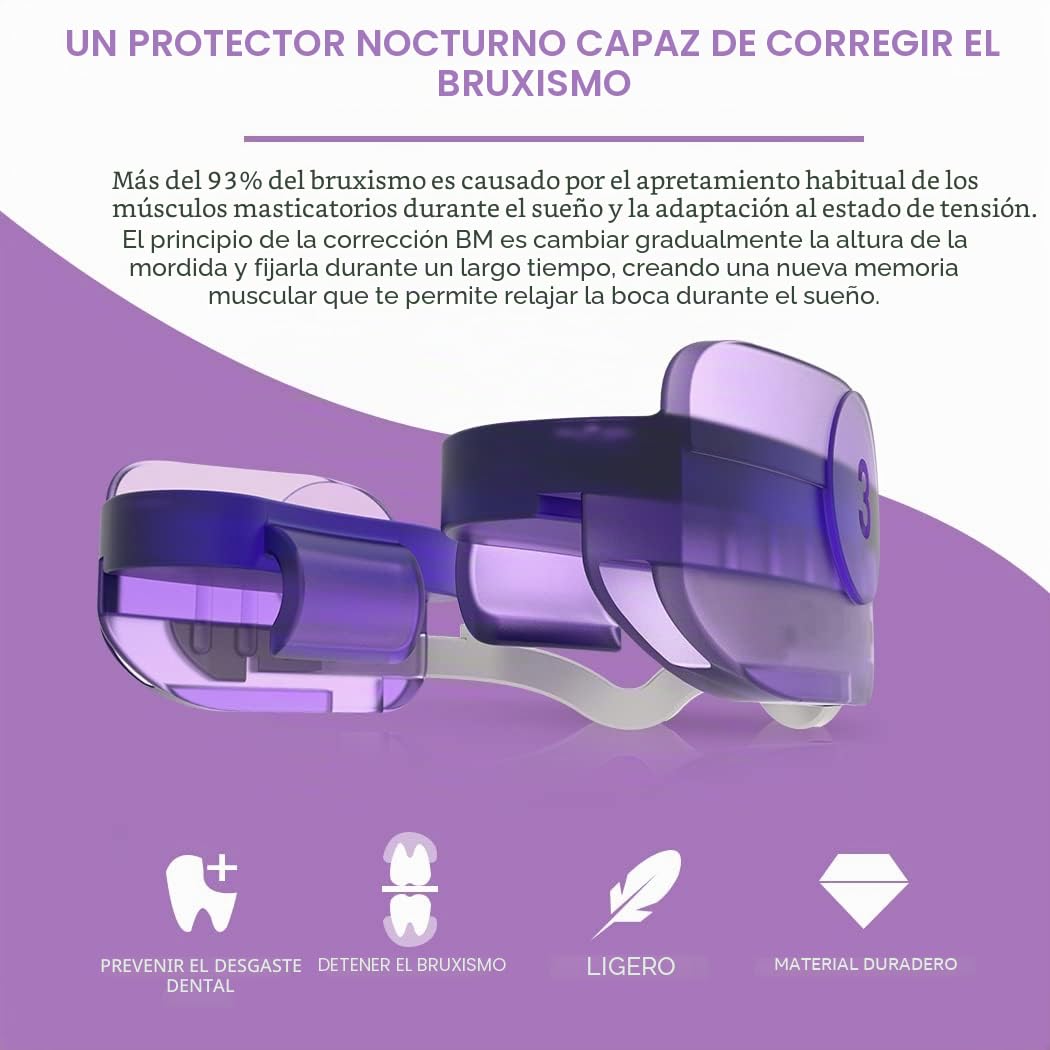 KOHEEL Férula Dental de 3 Etapas para Bruxismo, Protector Ajustable para Corregir el Rechinar de Dientes, Férula Nocturna sin Hervir (Paquete de 3 Unidades)